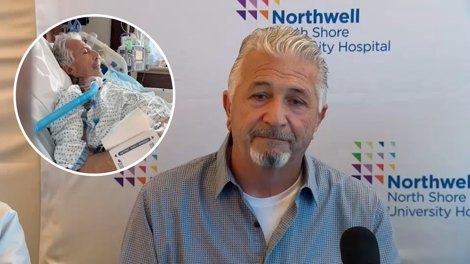 Frank Bosco, a 63-year-old flu survivor, stands with his wife Theresa, urging others to get vaccinated after his near-fatal illness.