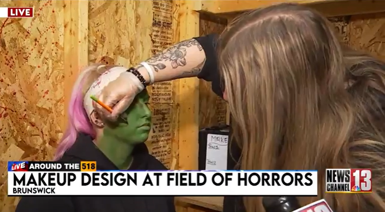 Head makeup artist helps Field of Horrors look more real — Larchmont Arts news