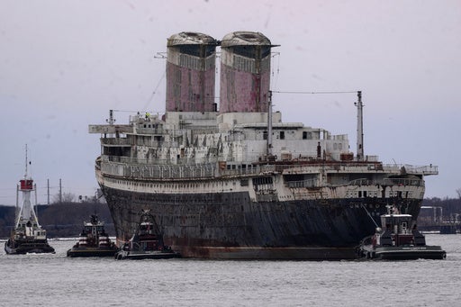The SS United States poised to become the world's largest artificial reef off the Gulf Coast.